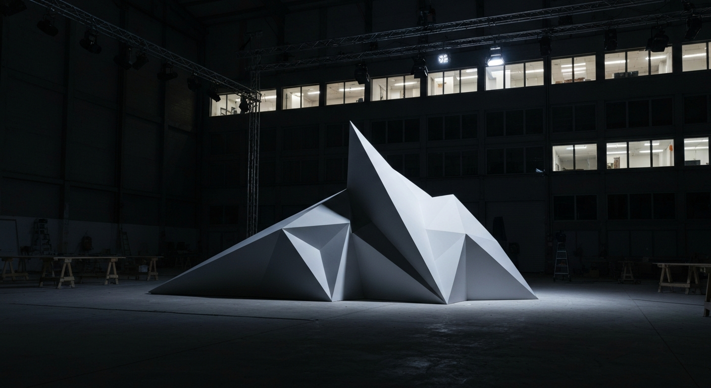 Projection-mapped sculptural surface