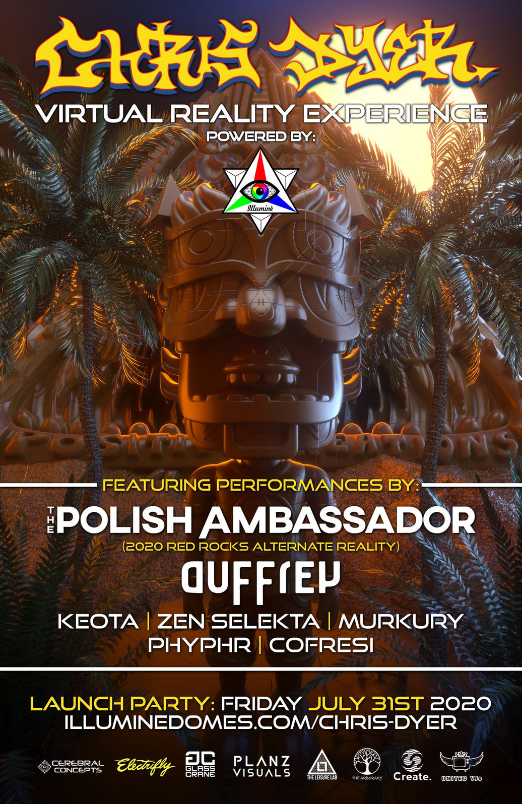 Chris Dyer VR Experience launch party poster - July 31, 2020