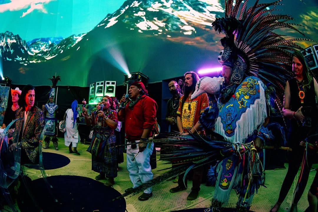 Texas Eclipse Festival dome crowd