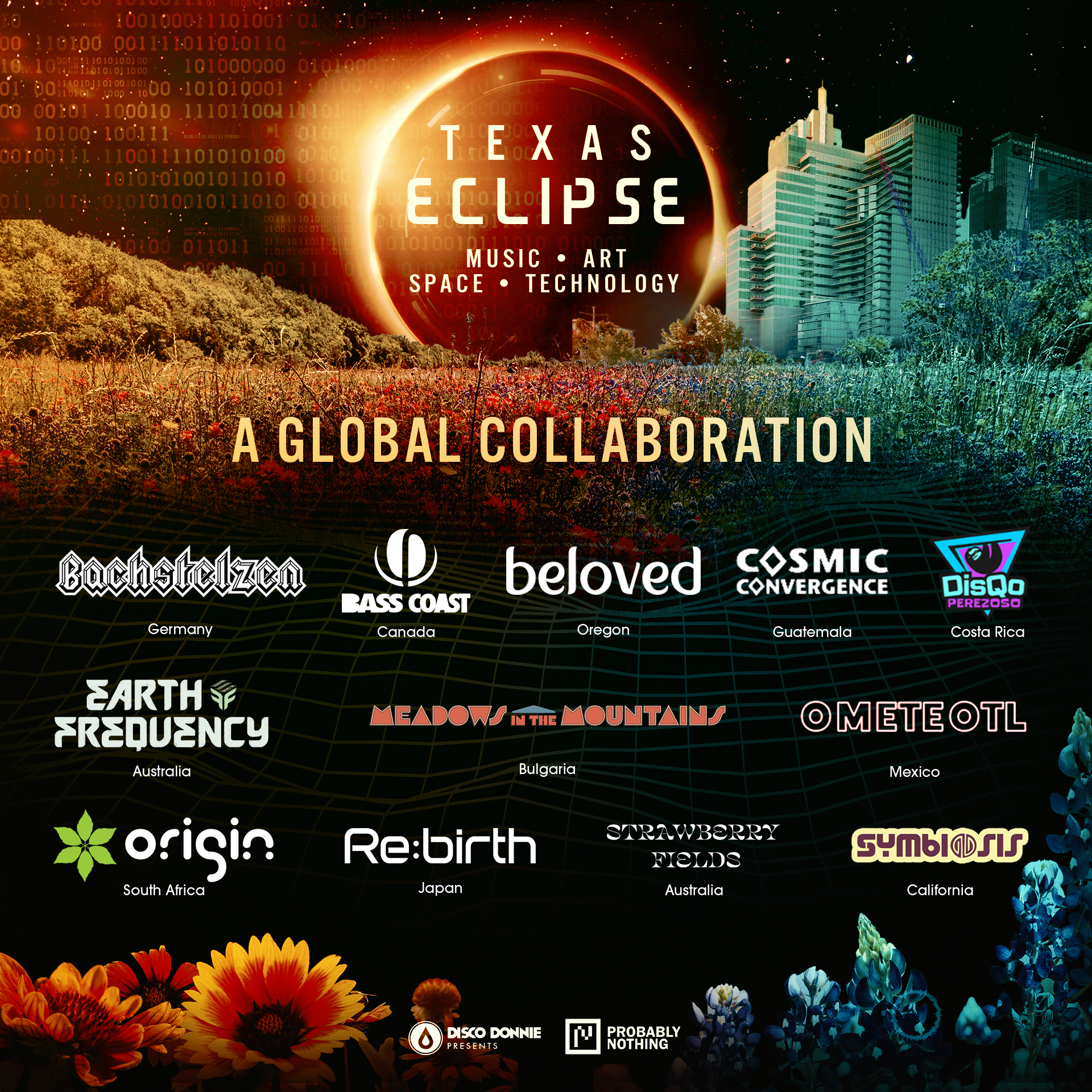 Texas Eclipse Festival 2024 lineup poster
